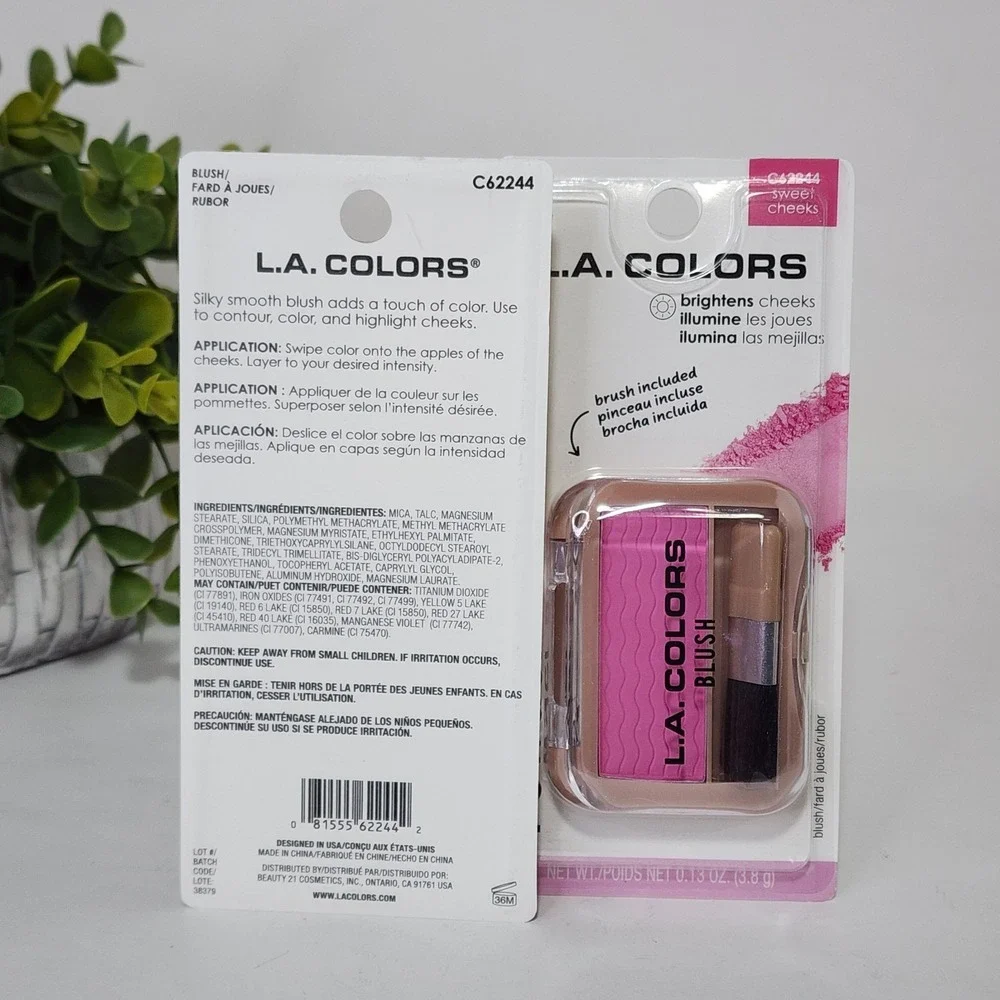 L.A. COLORS Powder Blush - Sweet Cheeks C62244 ~ 0.13 oz ~ Lot of 2 ~ New